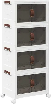Immagine prodotto di vidaXL Contenitore con ruote Impilabile a 4 livelli 28 L