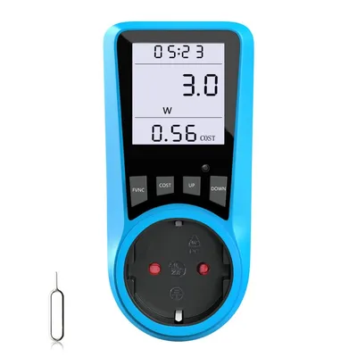 Produktbild von Stromkostenmessgerät, Stromzähler Leistungsmessgerät Energiekostenmessgerät Strommessgerät Steckdose, Leistungsmesser Messgerät mit Größer LCD