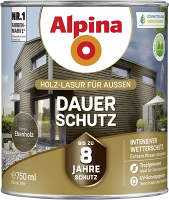Produktbild von Alpina Dauer-Schutz 0,75 L ebenholz