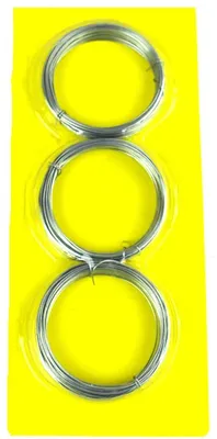 Produktbild von runder Eisendraht Set 3x10m Eisen Draht silber Bindedraht