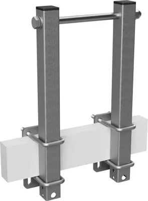 Obrázok produktu pre Podpory s osou držiak bočného kýlu príves na čln pozinkované SUPROD, B=160, L=450 mm