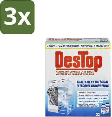 Obrázek produktu pro Desktop – čistič praček – integrovaná údržba – dvojité balení – výhodné balení – 3 kusy