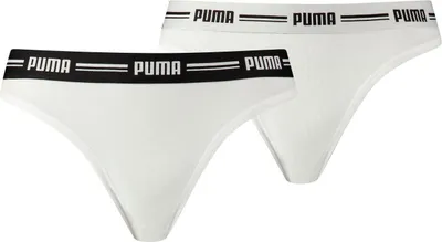 Produktbild von PUMA Damen Iconic String, 2er Pack, Baumwolle Modal Stretch Weiß (White) XL (Gr. X-Large)