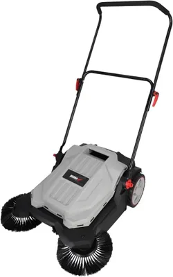 Produktbild von Handkehrmaschine Kehrmaschine, 3 Bürsten, 650 mm Kehrbreite, 18 l Kehrbehälter, Kapazität: 2600m2/Stunde, Verstellbarer Lenker, robuste Räder, ergonomischer Griff
