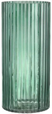 Immagine prodotto di Vaso in vetro, verde, da 25 cm, ideale come vaso per fiori in soggiorno