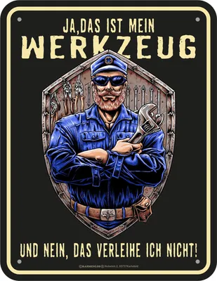 Produktbild von Schrauber - Mein Werkzeug - Blech-Schild Spruch - Blechschild 17x22 cm
