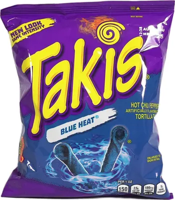 Immagine prodotto di Takis Blue Heat patatine di mais arrotolate al peperoncino 92g