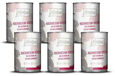 Produktbild von MjAMjAM - Premium Nassfutter für Katzen - kulinarischer Hirsch und Truthahn an f