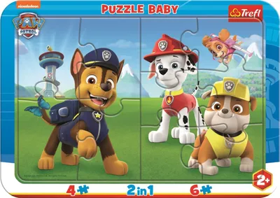 Zdjęcie produktu dla Puzzle dla dzieci TREFL Happy Paw Patrol 2w1, 10 elementów
