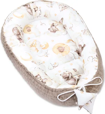 Obrázek produktu pro Nest Baby - Hnízdo pro novorozence Minky hnízdo pro dětskou postýlku Všestranné přenosné hnízdo Plyšové hnízdo Příslušenství pro dětskou postýlku Teplý zimní kokon