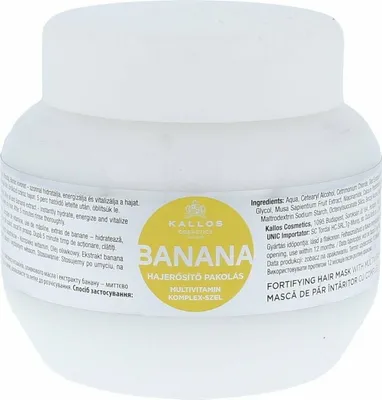 Zdjęcie produktu dla Kallos Banana Fortifying Hair Mask maska wzmacniająca do włosów osłabionych 275 ml