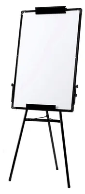 Produktbild von Klappbare Präsentationsstaffelei in Weiß, höhenverstellbar, 60 x 90 cm, magnetischer Tischständer