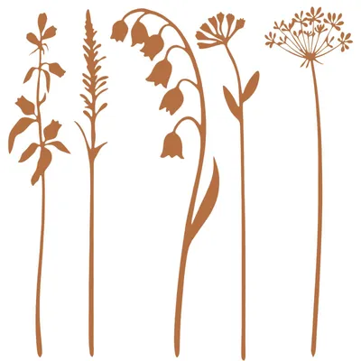 Image de Décorations de jardin résistantes aux intempéries pour l'extérieur, fleurs en métal pour l'extérieur, poteaux décoratifs de jardin, décorations pour parterres de fleurs, étiquettes pour plantes, figurines en métal pour l'extérieur, décorations pour plantes en pot (fleurs)