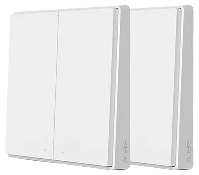 Zdjęcie produktu dla Inteligentny przełącznik ścienny, sterowanie Zigbee, funkcja bezprzewodowego pilota, 2XD1 podwójny przycisk