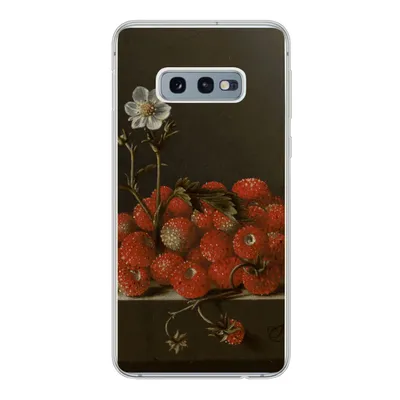 Produktbild von MuchoWow® Handyhülle Schutzhülle Hülle für Samsung Galaxy S10e Stilleben mit Walderdbeeren - Gemälde von Adriaen Coorte Silikon Softcase Handy Hülle - Handy