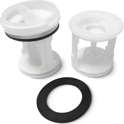 Three washing machine parts are displayed on a white background.