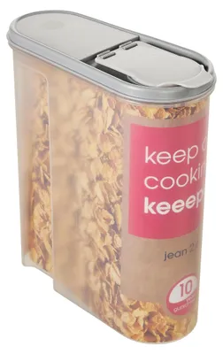 Produktbild von keeeper Jean, Arbeitsplatten-Futterspender, 2,6 l, Grau, Transparent, Kunststoff, Getreide, Nuss, Europa