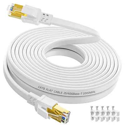 Image de Câble réseau Cat 8, 8 mètres, SFTP, câble réseau de haute qualité, 40 Gbps