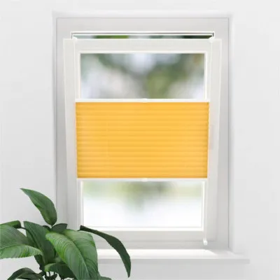 Produktbild von SOLUNA Faltenplissee mit Seitenverspannung ohne Bohren orange 75x130 cm