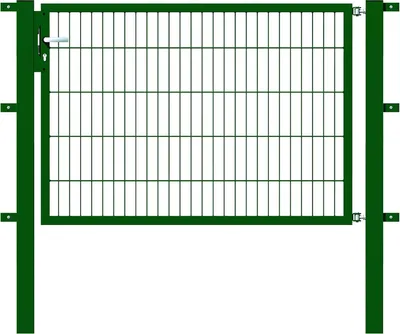Produktbild von Alberts Einzeltor Flexo mit Zubehör, zum Einbetonieren, grün, Breite 150 cm, Höhe 100 cm