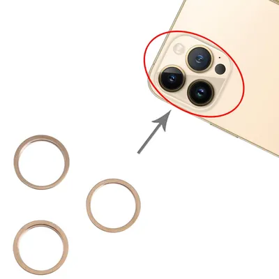 Image de Lot de 3 protections pour les objectifs de la caméra arrière de l'iPhone 13 Pro Max d'Apple, couleur or