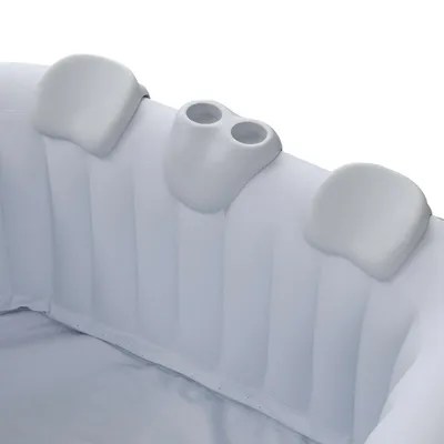 Obrázek produktu pro AREBOS vířivý komfortní set 2 polštářky pod krk a držák na nápoje, voděodolný bílý