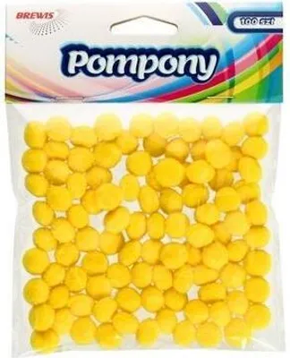 Produktbild von Gelbe Pompons 10 mm, 100 Stk. - (Schul- und Schrein, Kreativ)