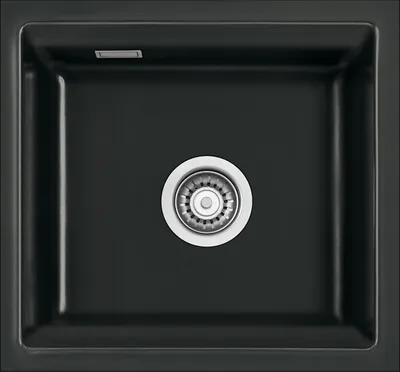 Produktbild von Unterbauspüle KeraDomo KARA 42 U/g in NERO mit Excenterbetätigung / ab Schrankbreite 50 cm / Einbauspüle