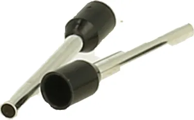 Produktbild von Aderendhülsen DIN 46228 Teil 4 isoliert, Größe L, Farbe Kodierung DIN Querschnitt 1,5mm² schwarz - 1 Stück