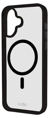 Produktbild von Case für iPhone 16 mit farbigen Rändern, kompatibel mit MagSafe Aufladung, Schwarz