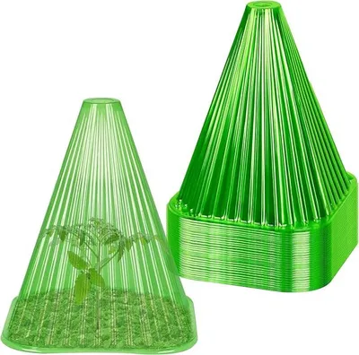 Produktbild von Pflanzenhauben 20 Stück – Schutz vor Frost, Schnecken & Insekten, Mini-Gewächshaus-Kappen, 22 cm hoch, Wiederverwendbar & Wetterfest