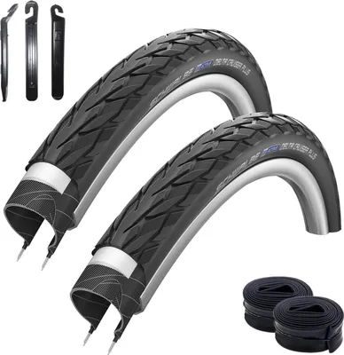 Produktbild von Angebot-Set / 2 x Schwalbe Delta Cruiser Plus Schwarz mit Reflex 37-622 (28 x 1.40) + 2 Schwalbe Schläuche AV17 inkl. 3 Reifenheber