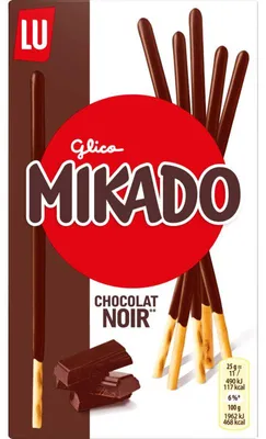 Obrázek produktu pro LU Mikado Pure Chocolate Sticks 75g – Křupavé sušenkové tyčinky s mléčnou čokoládou