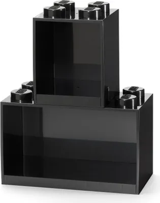 Produktbild von LEGO Regal Brick Shelf 8+4, Set 41171733 (schwarz, 2 Regale)