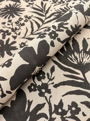 Produktbild von NEWROOM Tapete Schwarz Vliestapete Blumen - Mustertapete Floral Beige Grau Blüten Blätter Blumentapete Romantisch Natur