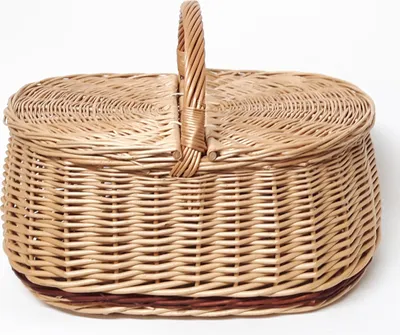 Produktbild von Picknickkorb mit zwei Deckel aus Weide (46 x 31 cm - 2F)