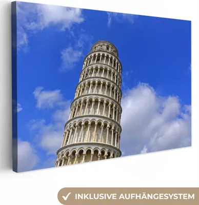 Produktbild von OneMillionCanvasses® - Leinwandbilder - 140x90 cm, Turm von Pisa - Italien - Turm, Wandbilder Kunstdruck Wanddekoration