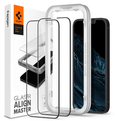 Produktbild von Spigen AGL03387, Cover, Apple, iPhone 13 / 13 Pro, 15,5 cm (6.1"), Schwarz
