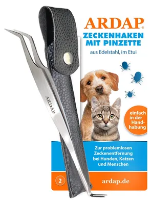 Immagine prodotto di Ardap gancio per zecche CON PINZA in acciaio inox
