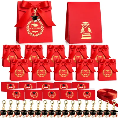 50er-Set Abschlussgeschenke mit Schlüsselanhängern und Boxen