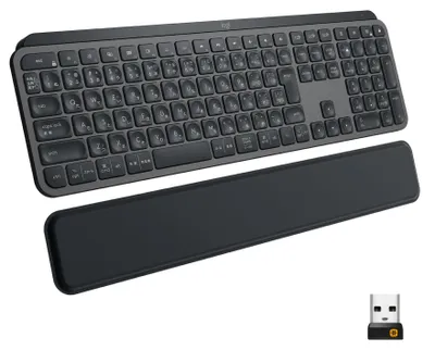 Obrázek produktu pro Logitech MX Keys Plus, Plná velikost (100 %), Bezdrátový, RF bezdrátové + Bluetooth, QWERTY, Grafit