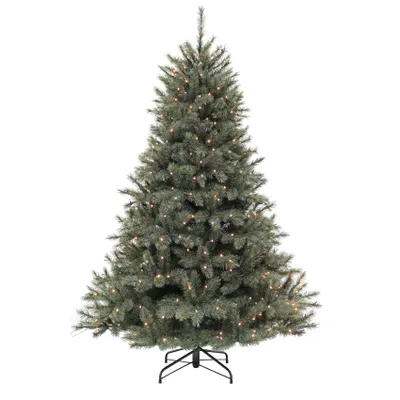 Productafbeelding van Forest Frosted Pine kunstkerstboom newgrowth blue LED d130 h185 cm Triumph Tree