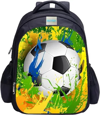 Produktbild von Fußball Rucksack, Jungen, Schultasche, Oxford und Polyester, leicht und geräumig, für Schule