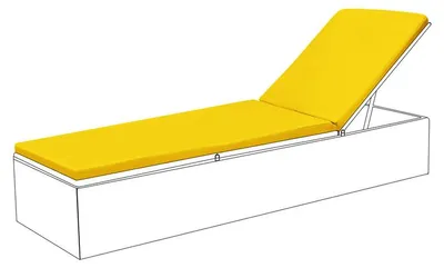 Produktbild von Gartenliegenauflage – Wasserabweisendes Liegekissen mit Komfortfüllung – Bequeme Sonnenliegenauflage für Garten, Terrasse und Balkon