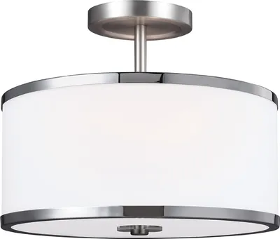 Produktbild von Elstead Prospect Park Hängeleuchte E27 2-fach Satin Nickel, Chrom