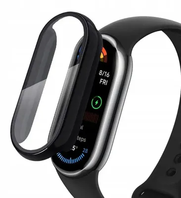 Image de Housse de protection + verre pour Xiaomi Smart Band 10, Tech Protect Defense360, noir