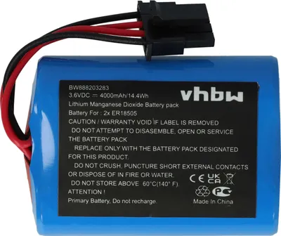 Produktbild von vhbw Batterie Ersatz für Visonic 103-304742-2, 2XER18505M für Alarmanlage, Alarmsystem (4000 mAh, 3,6 V, Li-SOCl2)