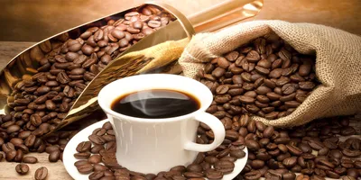 Produktbild von Tulup® Glas-Bild - 100x50 -Wandkunst - Wandbild hinter gehärtetem Sicherheitsglas  - Essen & Getränke - Tasse Kaffee - Braun