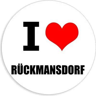 Produktbild von Kiwistar - Autoaufkleber - 8x8 cm - außen klebend - I love Rückmansdorf für Auto, Laptop, Fahrrad, LKW, Motorrad Aufkleber mehrfarbig Sticker Decal