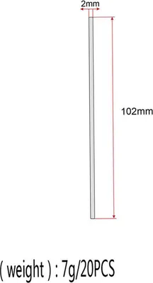 Obrázek produktu pro Kytara, baskytara, boční tečky, hmatník, pražec, značka polohy, hudební nástroj, intarzie, 102 x 2 mm, 10 kusů, bílá a černá barva